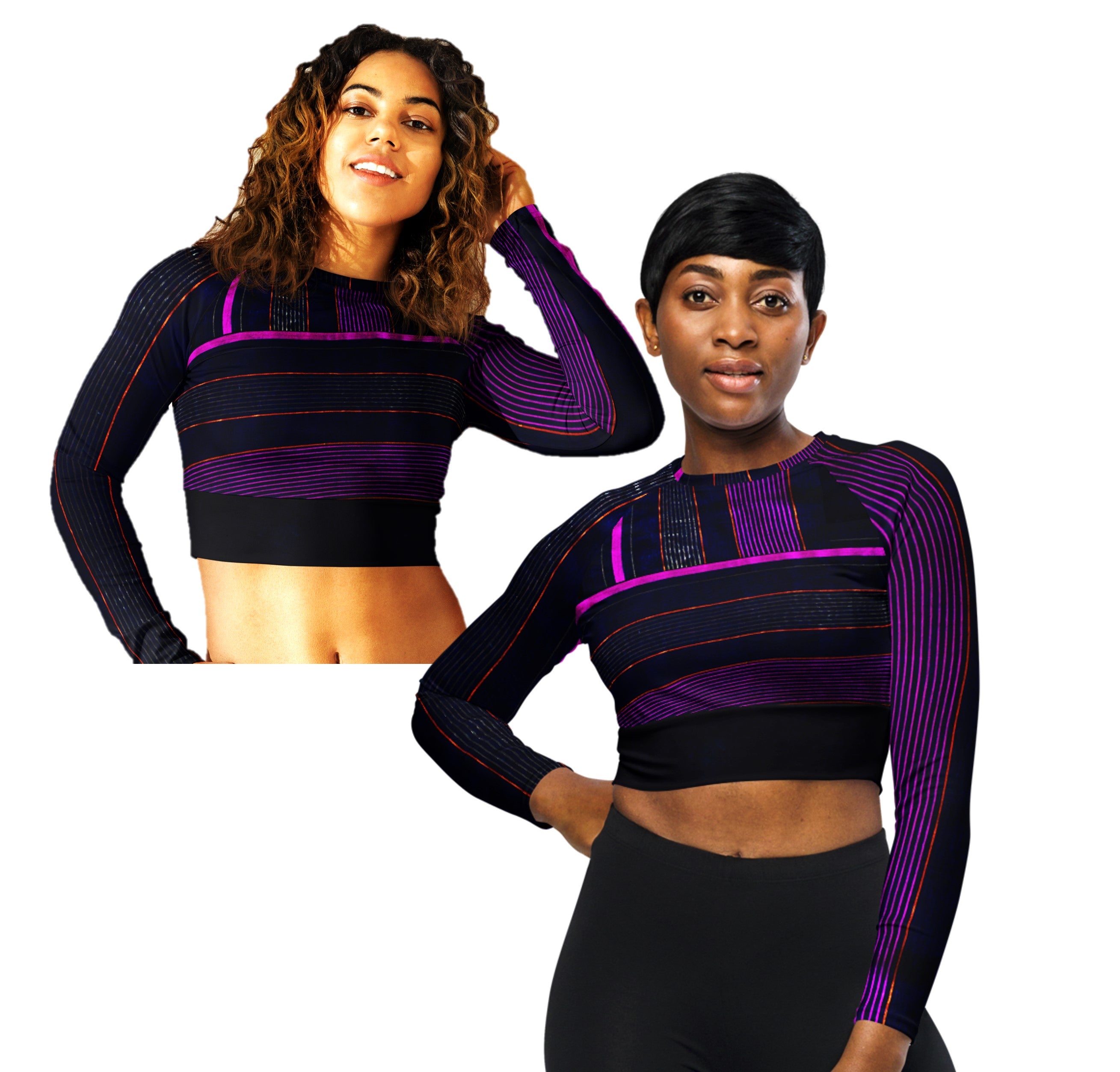 cropped-top-long-sleeved-gym-top-workout-streetwear-black-purple-pink-peppermint-wickedyo1